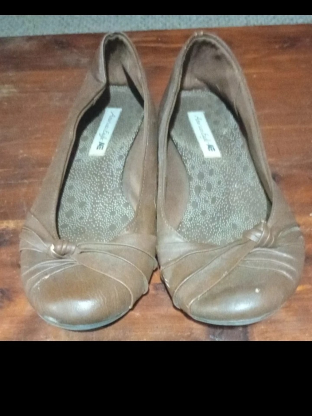 American Eagle Outfitters Brown Knot-Accent Slip-On Flats